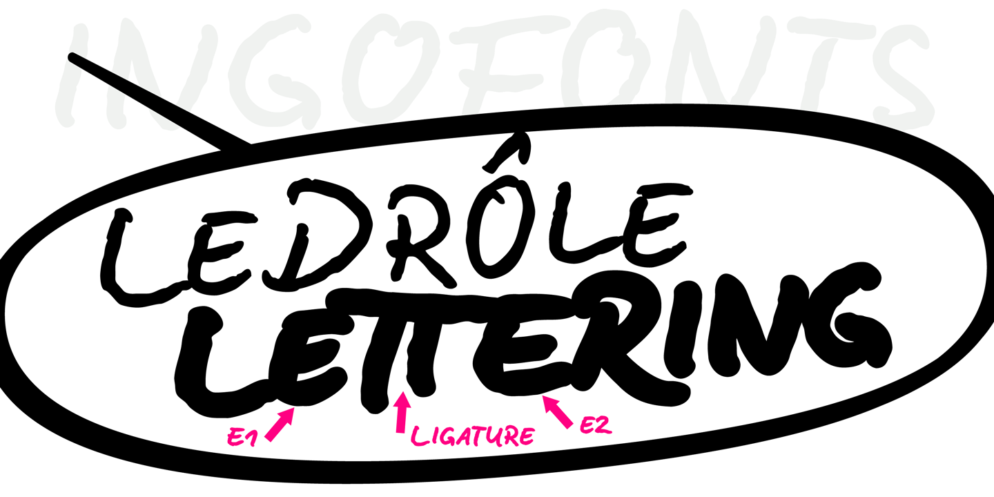 Schriftart LeDrole Lettering Pro